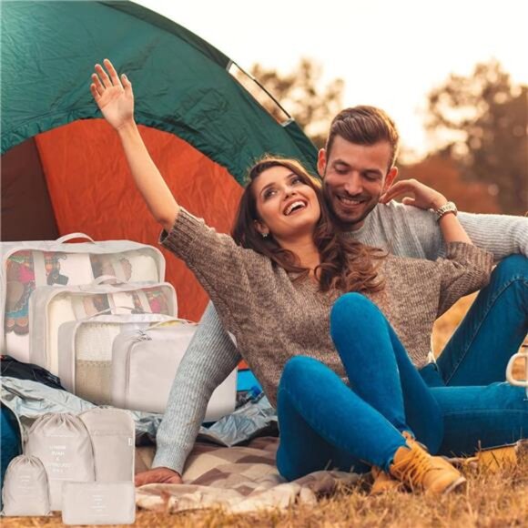 8Set Packing Cubes for Suitcase,Travel LuggagePacking Organizers with LaundryBag - Picture 2 of 7